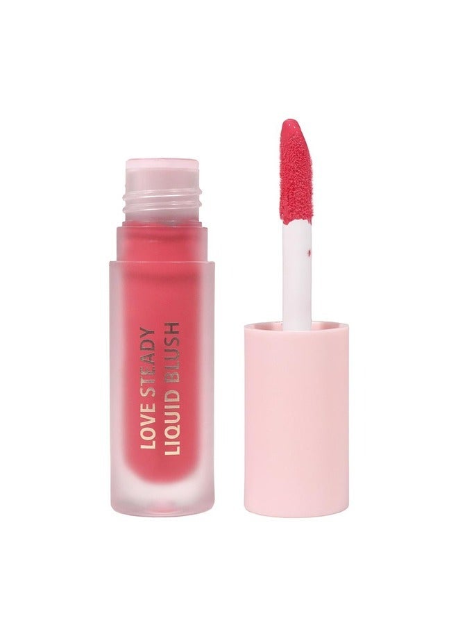 MOIRA Love Steady Liquid Blush – 10: Biggest Fan, Lightweight Buildable Formula, Long-Lasting Dewy Finish, Hydrating & Blendable, Vegan & Cruelty-Free, 0.17 fl. oz (5 ml)