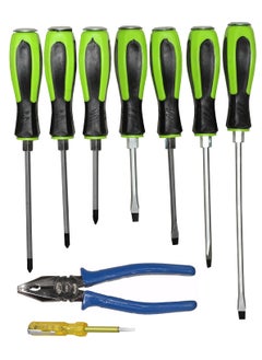 Digital Craft Digital Craft 7pcs phillips and slotted professional set screwdriver kit big soft handle universal tool ktis 7Pc Screw Driver Set8Inch Combination PlierLine Tester  - Image 1