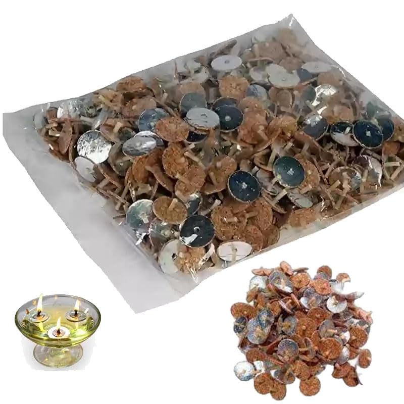 ZILKA Zilka Floating Vaat, Silver Cork Vaati, Pouch of 1,000 Pieces, Parsi Vaat, Wax Wicks - Smokeless  - Image 2