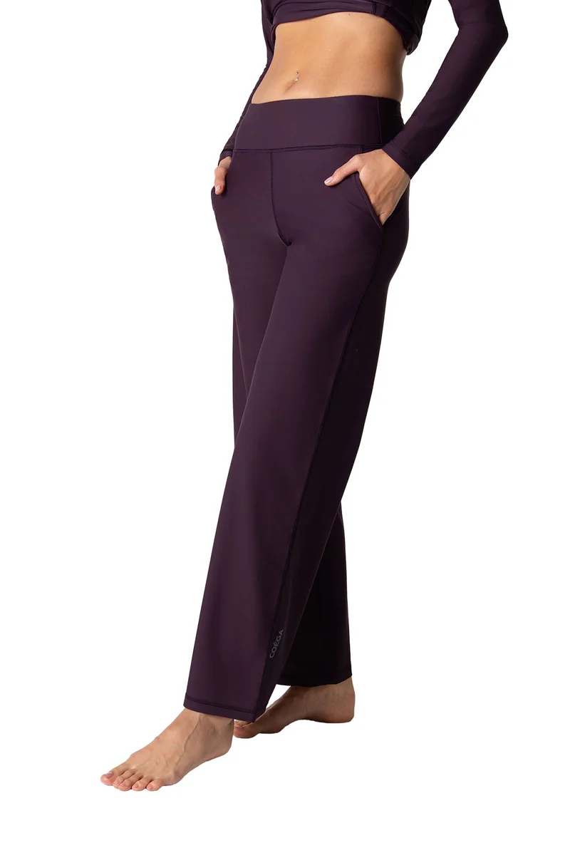 كويجا صن وير COEGA Ladies Wide Leg Swim Trousers - Midnight Plum
