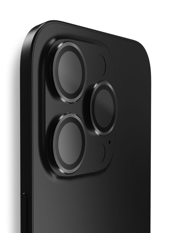 BodyGuardz Apex Compatible with iPhone 16 Pro and iPhone 16 Pro Max Camera Lens Protector, 9H Hardness Tempered Glass, Scratch Resistant, Easy Installation, Case Friendly (Black) - Image 1