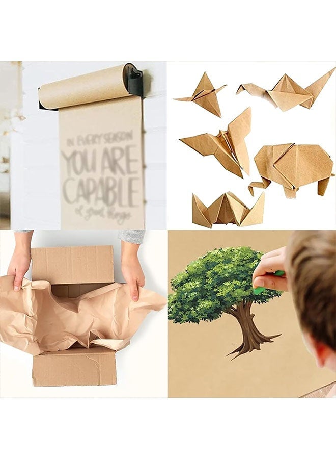 إيليلي لفة واحدة من ورق الكرافت (44 سم × 30 مترًا)، لفة ورق التغليف، ورق الحرف اليدوية، تغليف الهدايا، لوحة الإعلانات، الفنون والحرف اليدوية، باقة زهور، غطاء طاولة، ورق تغليف الملصقات - Image 4