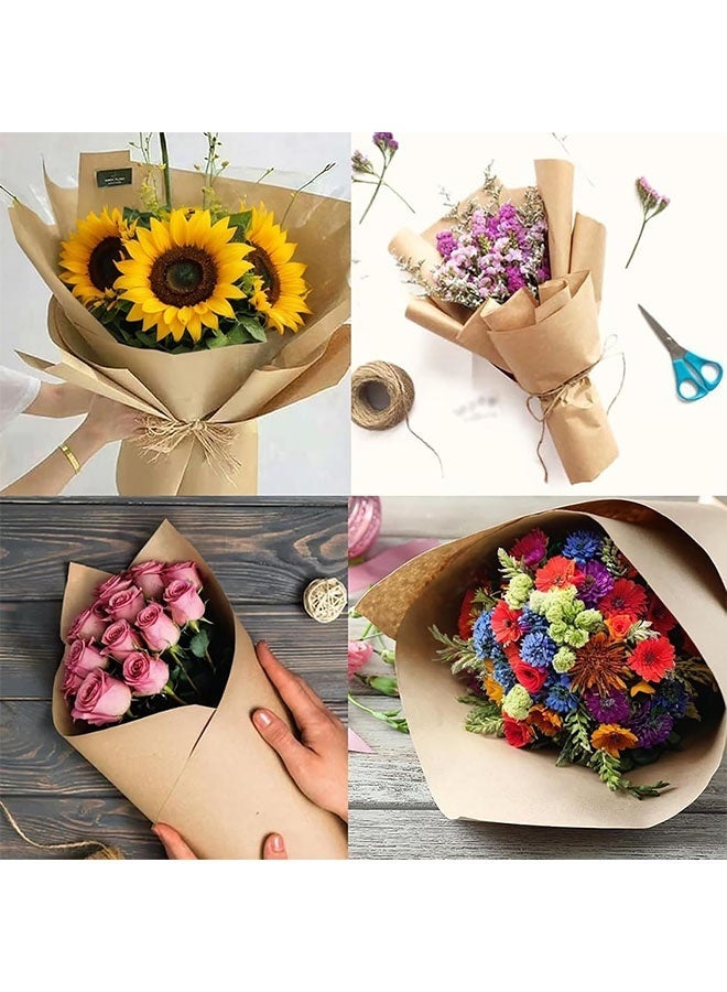 إيليلي لفة واحدة من ورق الكرافت (44 سم × 30 مترًا)، لفة ورق التغليف، ورق الحرف اليدوية، تغليف الهدايا، لوحة الإعلانات، الفنون والحرف اليدوية، باقة زهور، غطاء طاولة، ورق تغليف الملصقات - Image 2