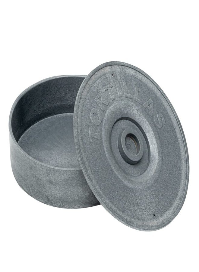 Restaurantware 8.5 x 2.3 Inch Tortilla Warmer 1 Microwavable Tortilla Holder - Lid Included Insulated Gray Plastic Tortilla Keeper Tortilla Server For Homes and Restaurants Durable - Image 2