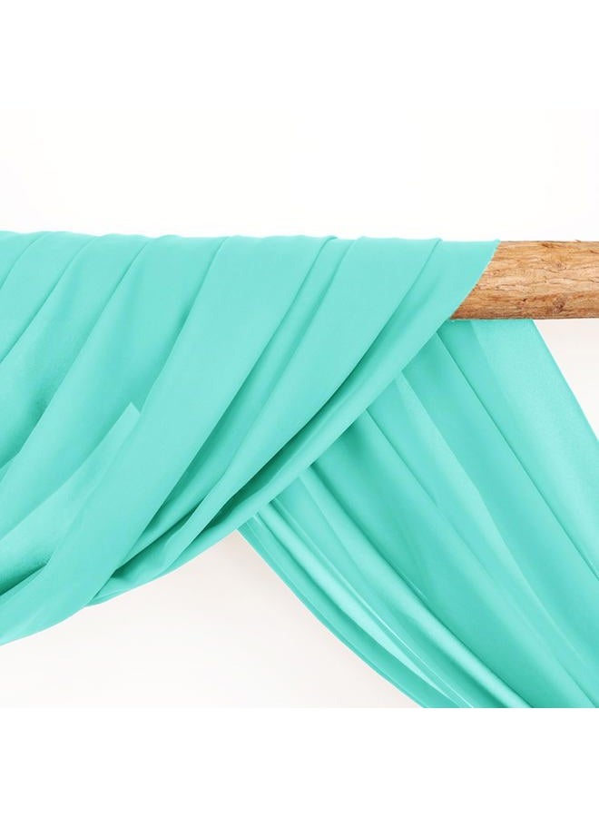 LINXTAR Wedding Arch Draping Fabric 30'' x 18FT Sheer Chiffon Arch Drape Backdrop 1 Panel Teal Drape for Summer Wedding Bridal Shower Baby Shower Photo Booth Church Birthday Party Outdoor Decoration - Image 3