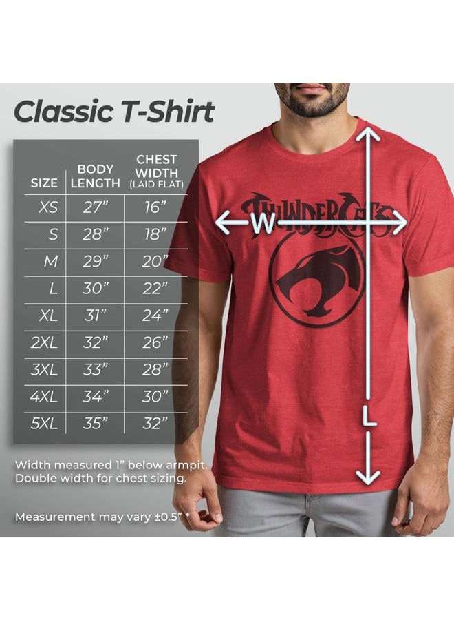 Fifth Sun Men's ThunderCats Circle Logo T-Shirt - Red Heather - X Large - Image 5