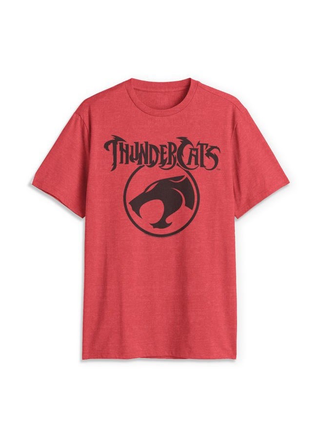 Fifth Sun Men's ThunderCats Circle Logo T-Shirt - Red Heather - X Large - Image 1
