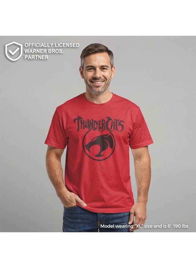Fifth Sun Men's ThunderCats Circle Logo T-Shirt - Red Heather - X Large - Image 2