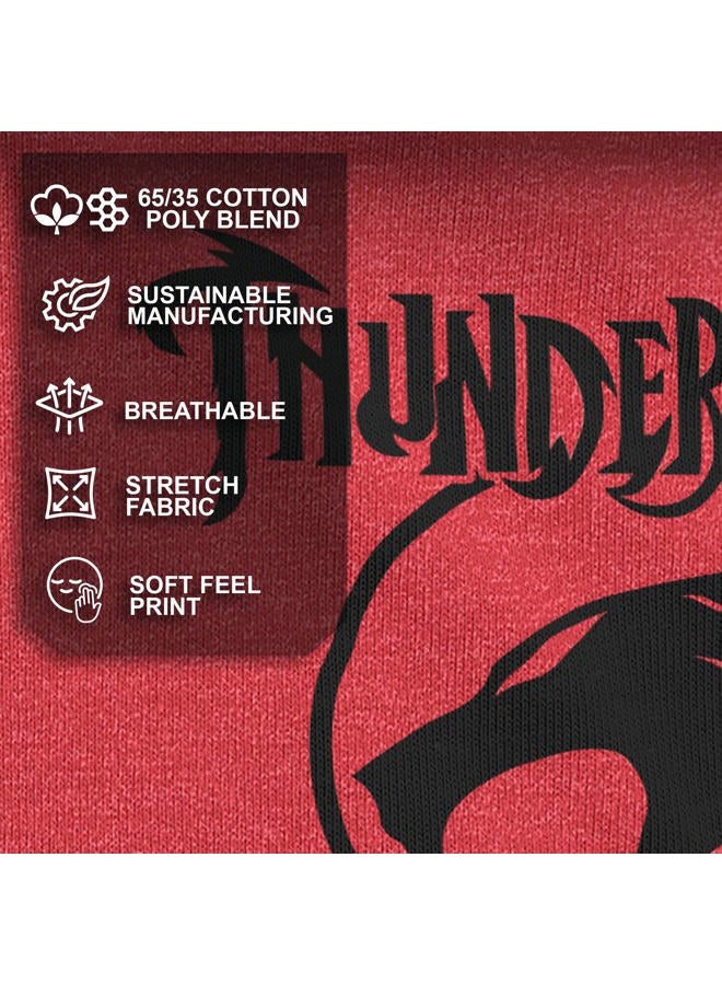 Fifth Sun Men's ThunderCats Circle Logo T-Shirt - Red Heather - X Large - Image 4