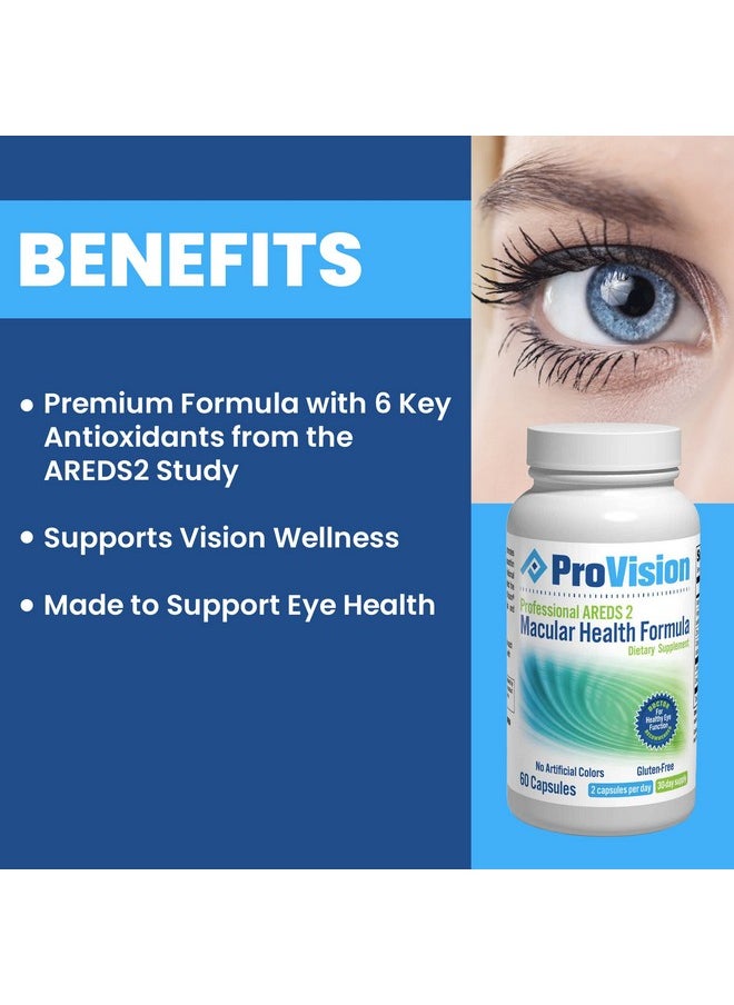 ProVision - Areds 2 Eye Vitamins Enhance Vision Supplements Lutein Zeaxanthin Vision Complex 60 Eye Supplement Capsules - Image 1