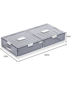 NKX Space-Saving Drawer-Style Folding Under Bed Storage Box with Wheels 18cm  - Image 1