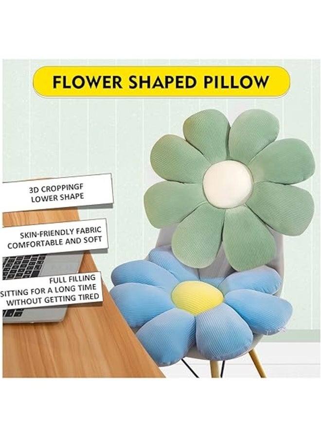 Kimaya - Sweet Daisy Flower Pillow, Flower Shaped Throw Pillow Flower Floor Pillow Soft Seating Cushion Room Decor Plush Pillow for Bedroom, Sofa, Bed, Reading (White) - Image 1