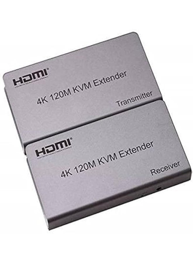 Terabyte 4K 120M HDMI KVM Extender Transmitter Receiver Over Cat5/5e/Cat6 RJ45 Ethernet Cable Support USB Mouse Keyboard Touch Screen - Image 1