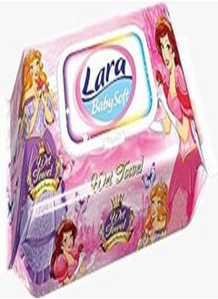 lara Lara Baby's Soft Princesses Printed Wet Wipes - 72 Pieces 