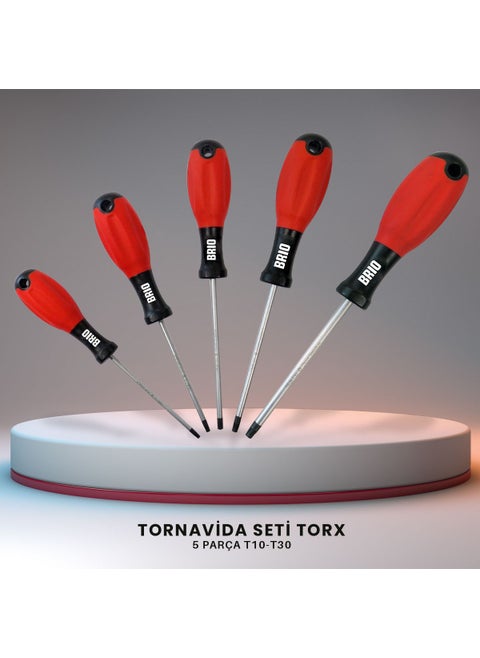 Screwdriver Set Torx 5 Pieces T10-T30