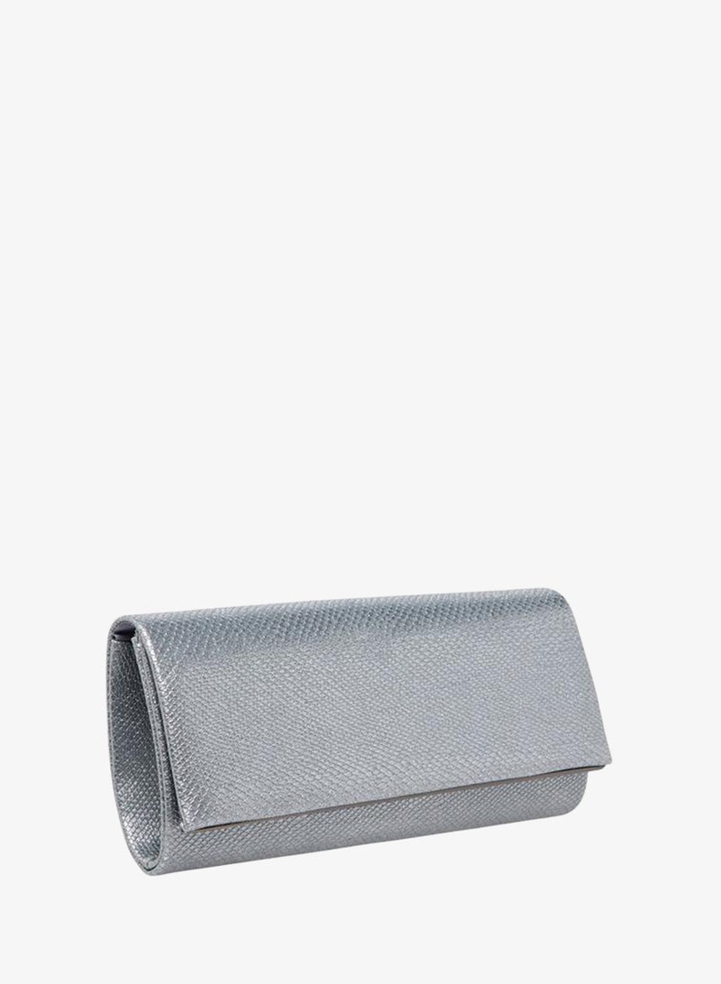 Flora Bella By Shoexpress Textured Clutch with Detachable Chain Strap - Image 3