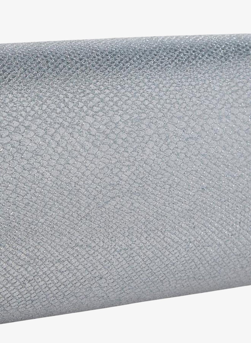 Flora Bella By Shoexpress Textured Clutch with Detachable Chain Strap - Image 4