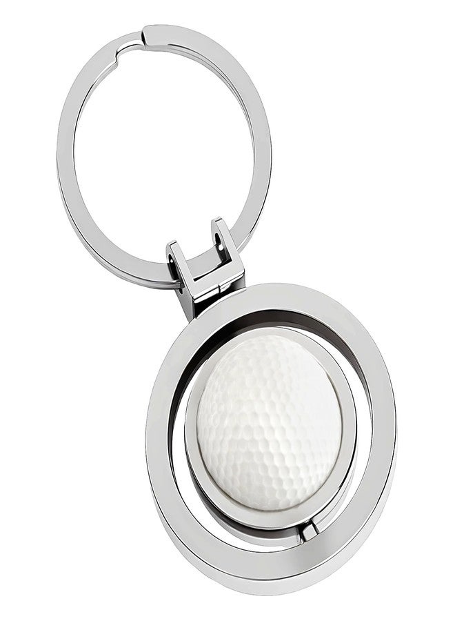 ISKYBOB 2 Pack Creative Rotating Golf Keychain, Metal Pendant Key Ring Keyfob Gift - Image 1
