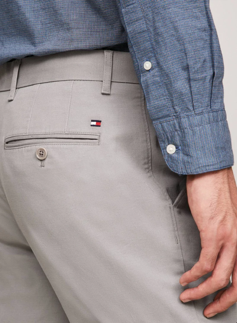 TOMMY HILFIGER Men's 1985 Collection Denton Straight Pima Chinos -  Stretch Pima cotton, Grey