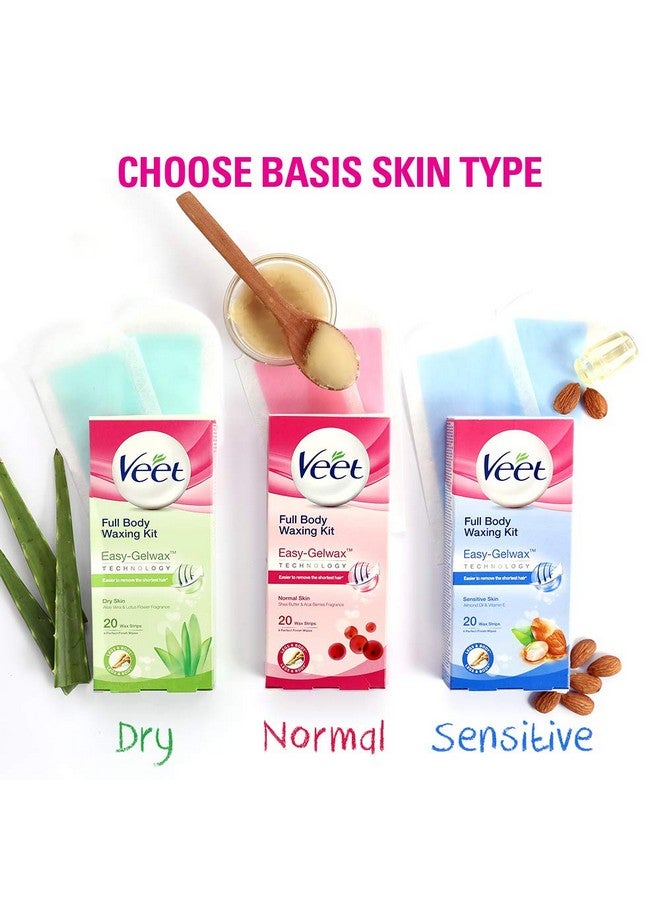 مجموعة إزالة الشعر بالشمع للجسم بالكامل - للبشرة الحساسة (عبوة من 20 شريحة شمع) - Image 4