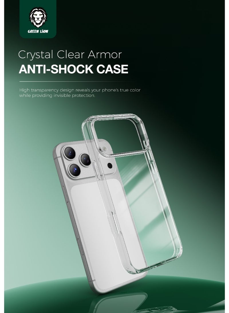 GREEN LION 4 in 1 Combo For iPhone 17 Pro Max Premium Combo Includes 45W GaN charger UK PLUG, Clear Case, HD camera lens, Screen Protector / Charge Safer & Faster / 9H Clear Glass / Crystal Clarity / Anti-Shock Case - Clear - Image 2