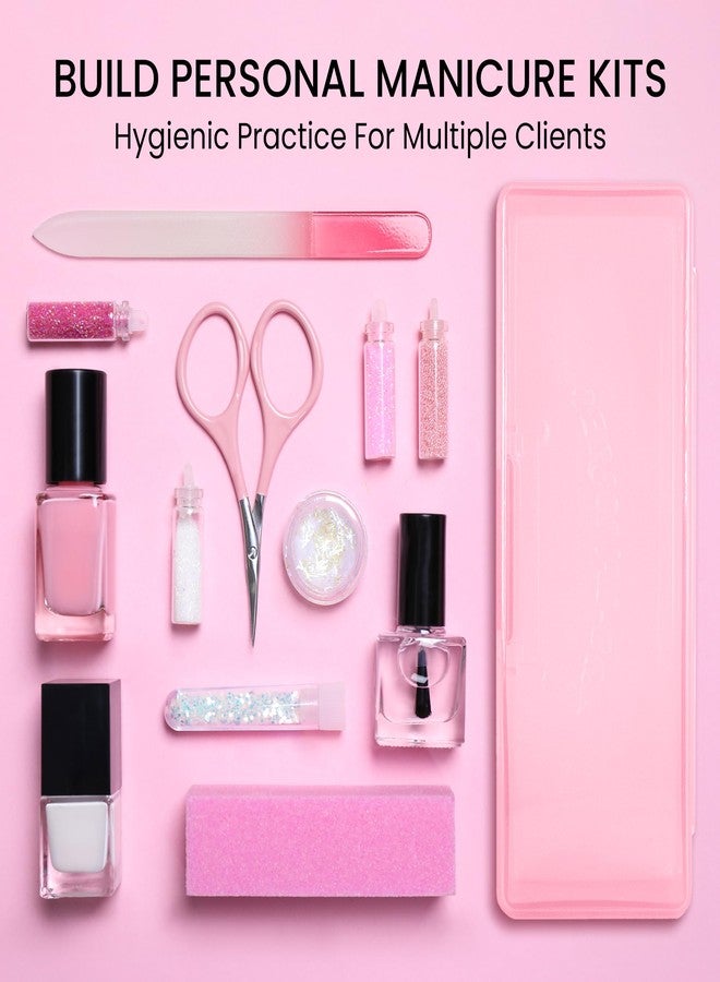 بيوتيكوم علبة تخزين شخصية من بيوتيكوم للعناية بالأظافر والباديكير الاحترافية (حجم كبير) (4 قطع، وردي) - Image 5