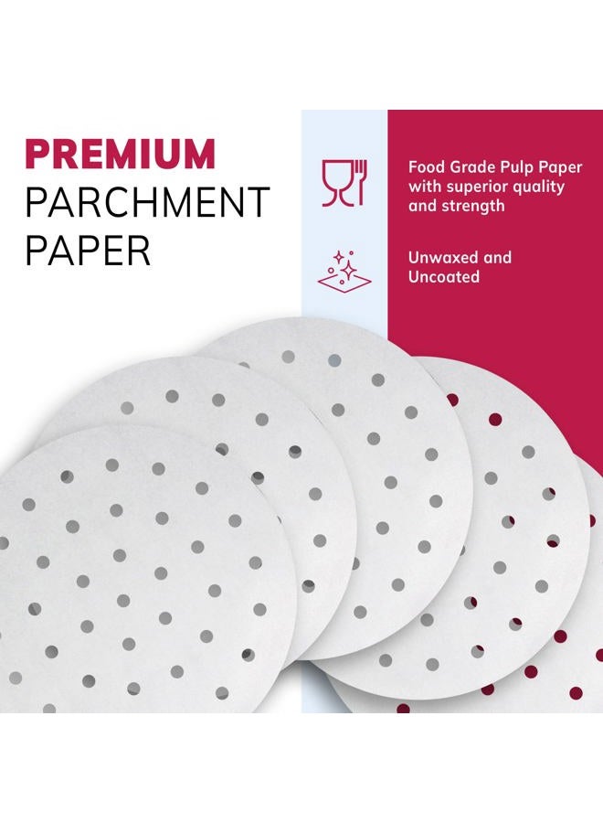 Reli. Air Fryer Parchment Paper Liners (400 Count), White | 9 Inch Round Liner Sheets | Parchment Paper for Air Fryer | Perforated, 9" Food Grade Steamer Paper Liner for Air Frying, Steaming - Image 4