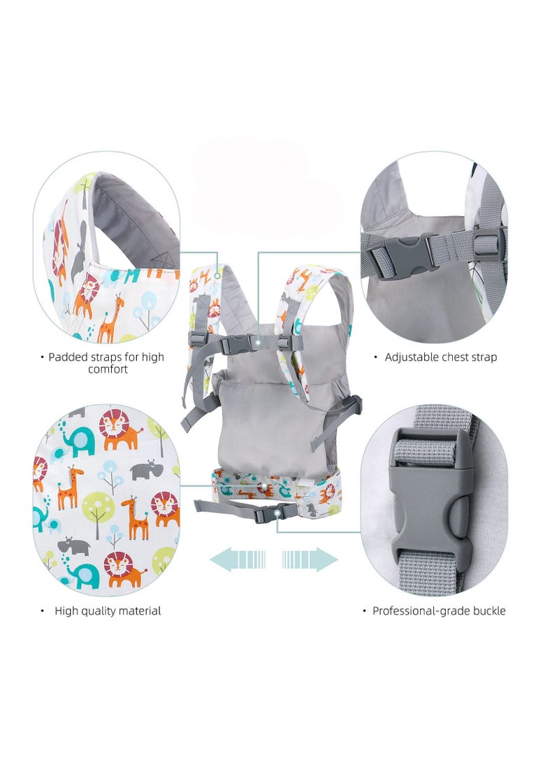 Excefore Baby Doll Carrier, Accessories Front and Back Carrier for Doll, Adjustable Straps for Kids  for Little Girls and Boys (Animals) - Image 4