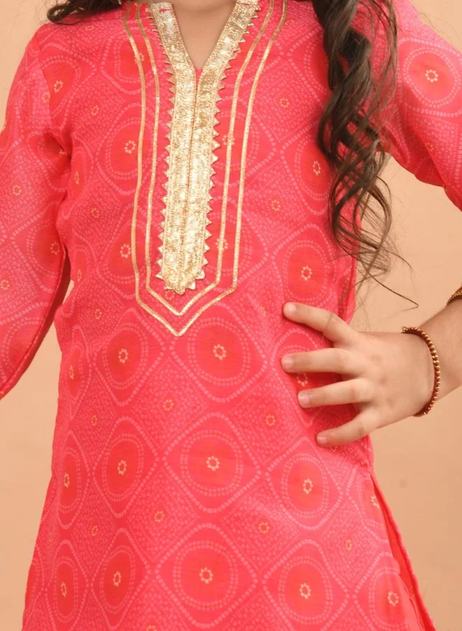 LILPICKS Printed Dhoti Kurta Set