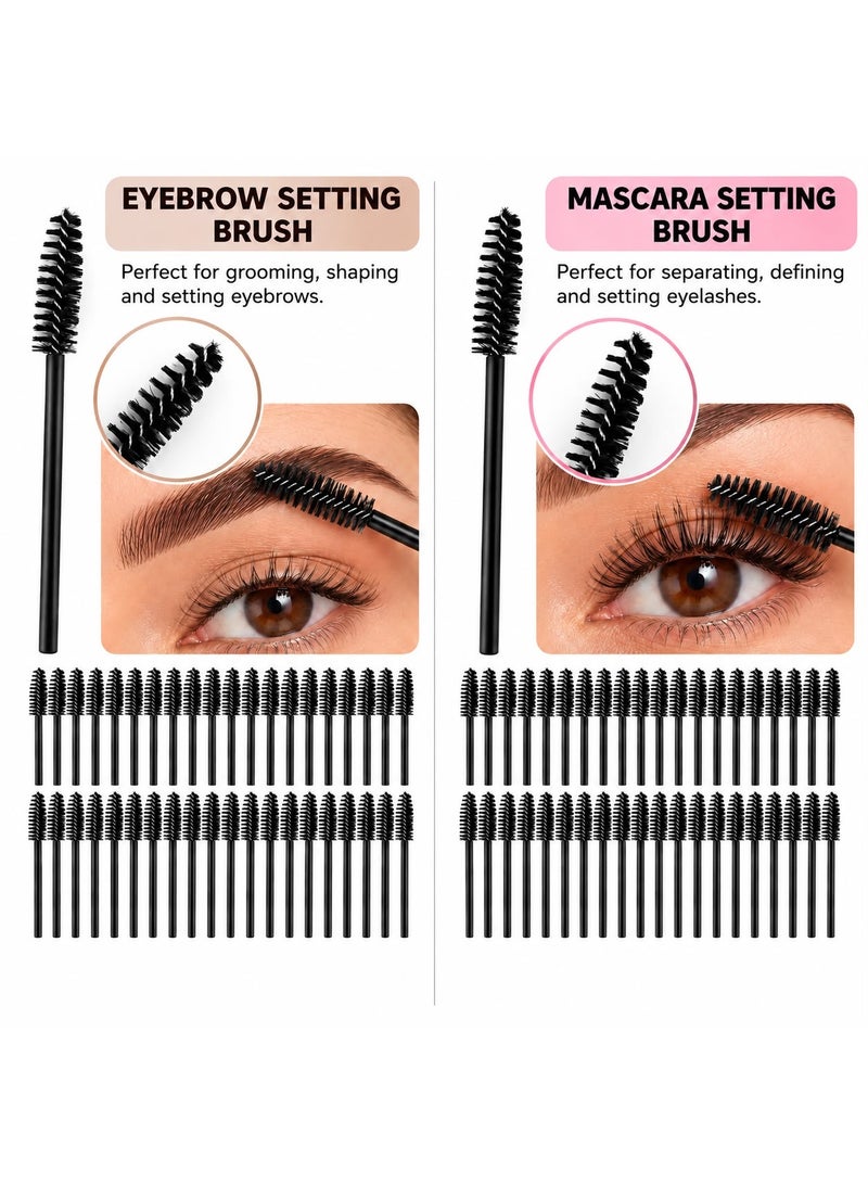 50 Pcs Disposable Mascara & Eyebrow Spoolie Brushes - Image 2