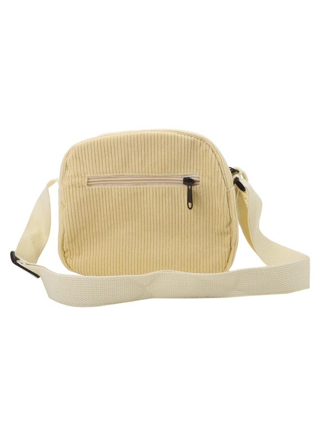 Versatile Crossbody Bag Fashionable Casual Small Square Bag Commuting Shoulder Bag Corduroy Unisex Trend