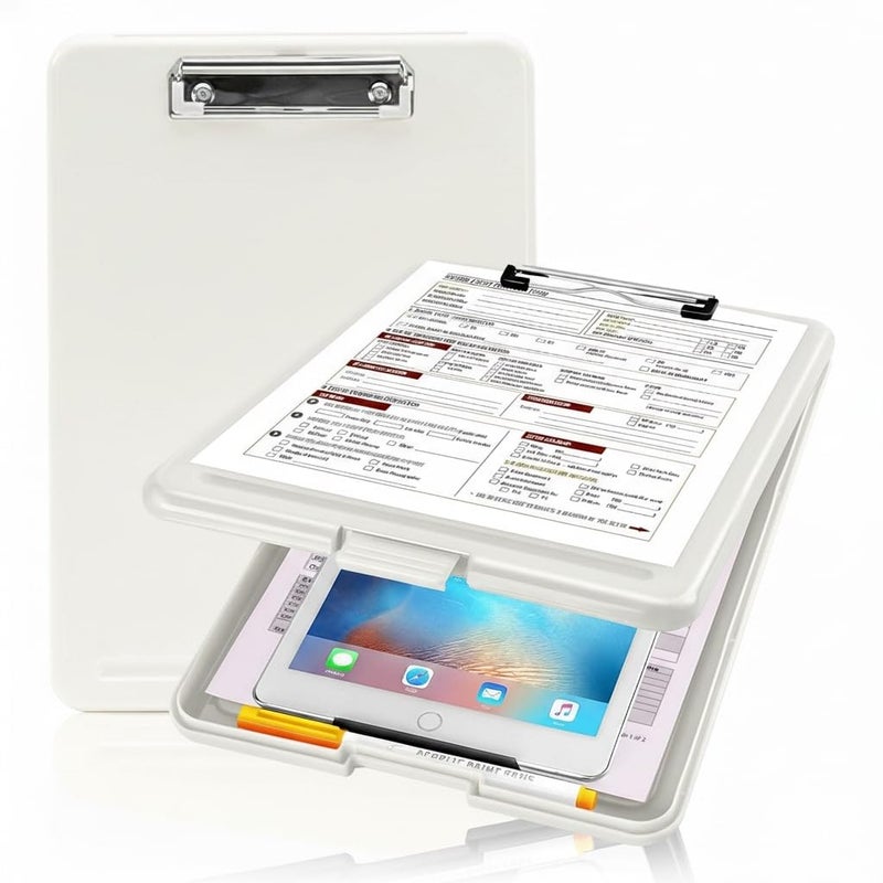 oddpod ™ Praise A4 Clip Pad/Clipboard with Storage Case for Paper and Document Storage 83002 (Translucent) - Image 1
