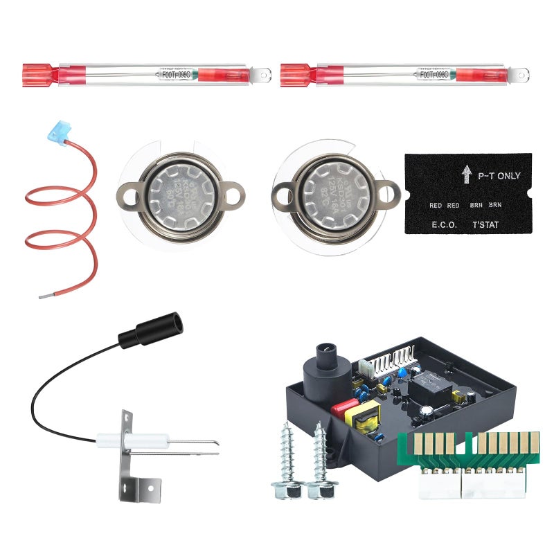 XINSTCO 3 In 1 RV Water Heater Replacement Parts Spare Kit for Atwood/Dometic, 91365 RV Water Heater Circuit Board, 91447 Thermal Cut Off & Thermostat Kit, 93868 Spark Probe Igniter Electrode - Image 1