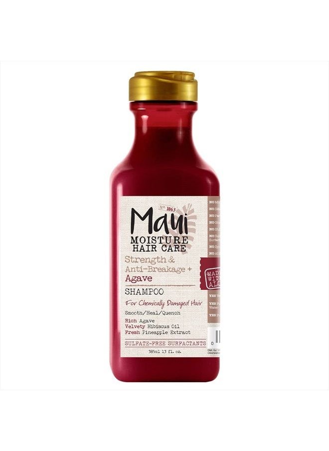 MAUI MOISTURE Strength & Anti-Breakage + Moisturizing Agave Shampoo for Color Treated or Chemically Damaged Hair, Vegan, Silicone- & Paraben-Free with Sulfate-Free Surfactants, 13 fl oz  - Image 1