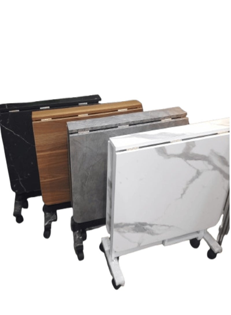 eBasket Foldable hospitality table, 120cm x 80cm, made of MDF wood and metal frame (grey color)  - Image 1