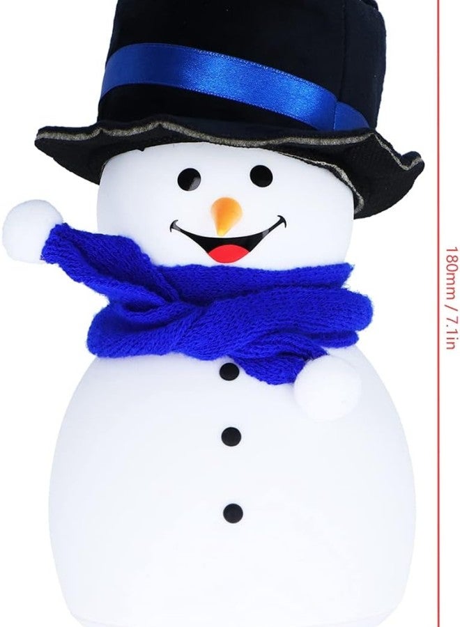 klarako Night Light Cute Snowman Design Silicone Night Lamp USB Charging Touch Control Colorful Music Sleeping Light(BOY) - Image 3