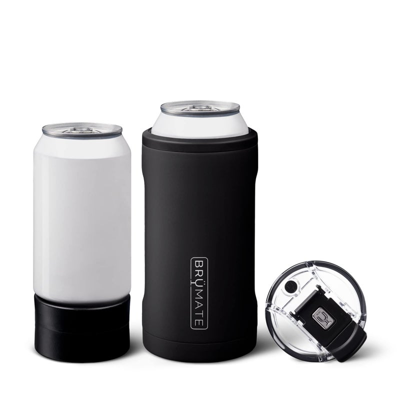 BruMate HT16M Hopsulator Tro 3in1 Insulated Pint Glass Can Cooler 16 oz12 oz Matte Black