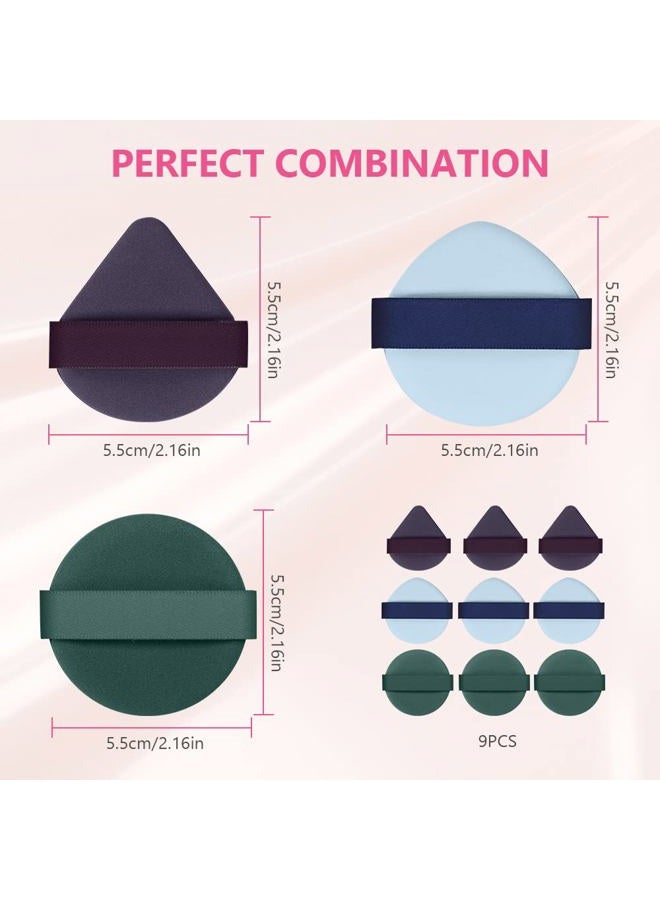 Ainiv 9PCS Air Cushion Makeup Sponges for Foundation, Reusable Sponge Powder Puff with Portable Box, Latex-Free Blending Sponge for Liquid, Cream, Foundation and Powder, Wet and Dry Dual Use - Image 2