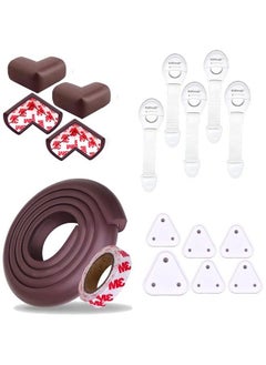 KidDough Baby Safety Kit ; Baby Proofing All In One Products ; Safety Locks For Kids ; Corner Guard Protectors ; Edge Protectors ; Socket Guards (2 Mtr Edge Protector Kit)  - Image 1