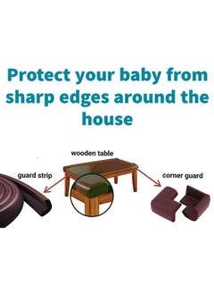 KidDough Baby Safety Kit ; Baby Proofing All In One Products ; Safety Locks For Kids ; Corner Guard Protectors ; Edge Protectors ; Socket Guards (2 Mtr Edge Protector Kit)  - Image 4
