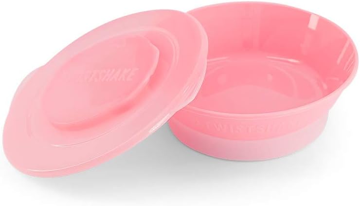 TWISTSHAKE Baby Bowl with Airtight Lid | BPA-Free Infant Weaning Tableware | 6 Month+ Kids Feeding Plate | Food Training for Toddlers | Pink - Image 1