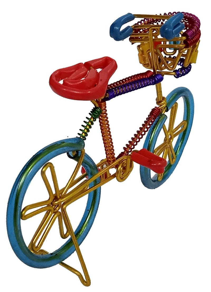 Purpledip Purpledip Iron Bicycle Showpiece Colorful Wire Handicraft Decor Gift for Cycle Enthusiasts 12641A  - Image 2