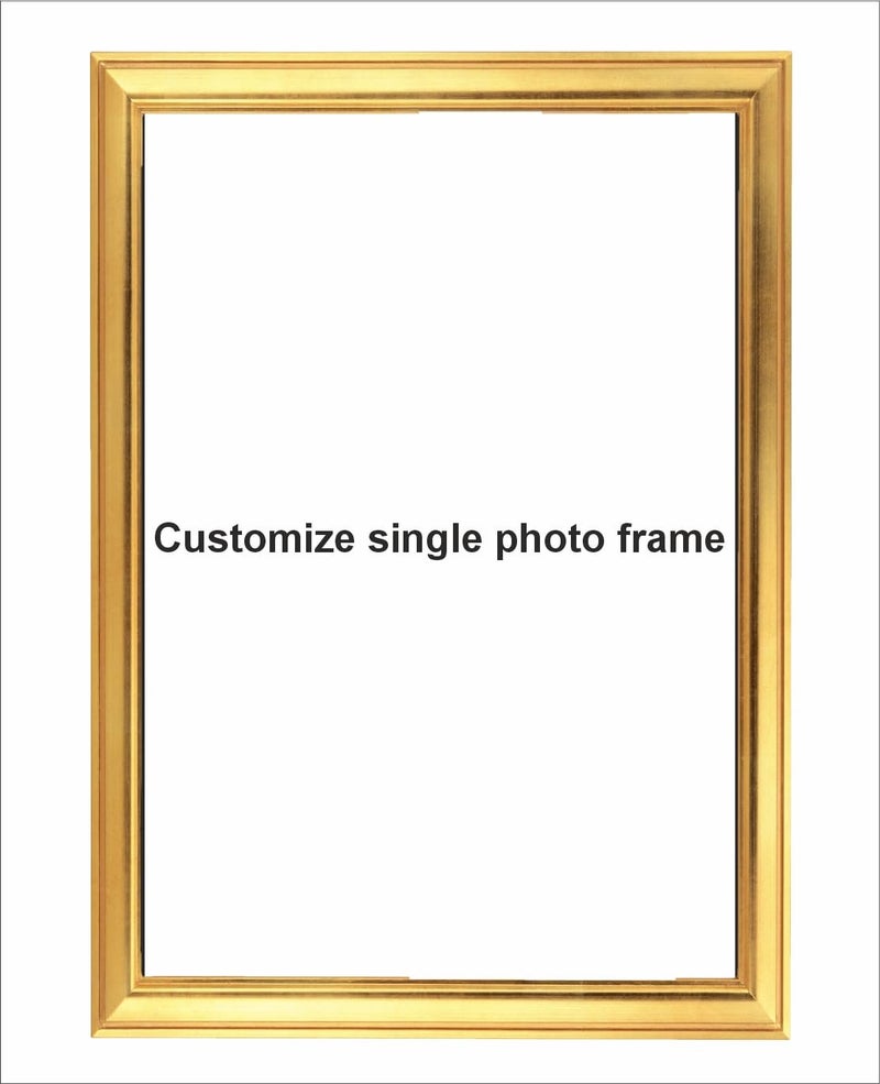 Devatwal Customized Single Photo Golden Frame Personalized Happy Birthday Collage Photo Frame With Names | Happy Birthday Memory Frame Customised Birthday Gift Photo Frames , Anniversary Collage Photo Frame For Wife, Husband, Parents, Friend A4 Size Photo Frame .2 - Image 1