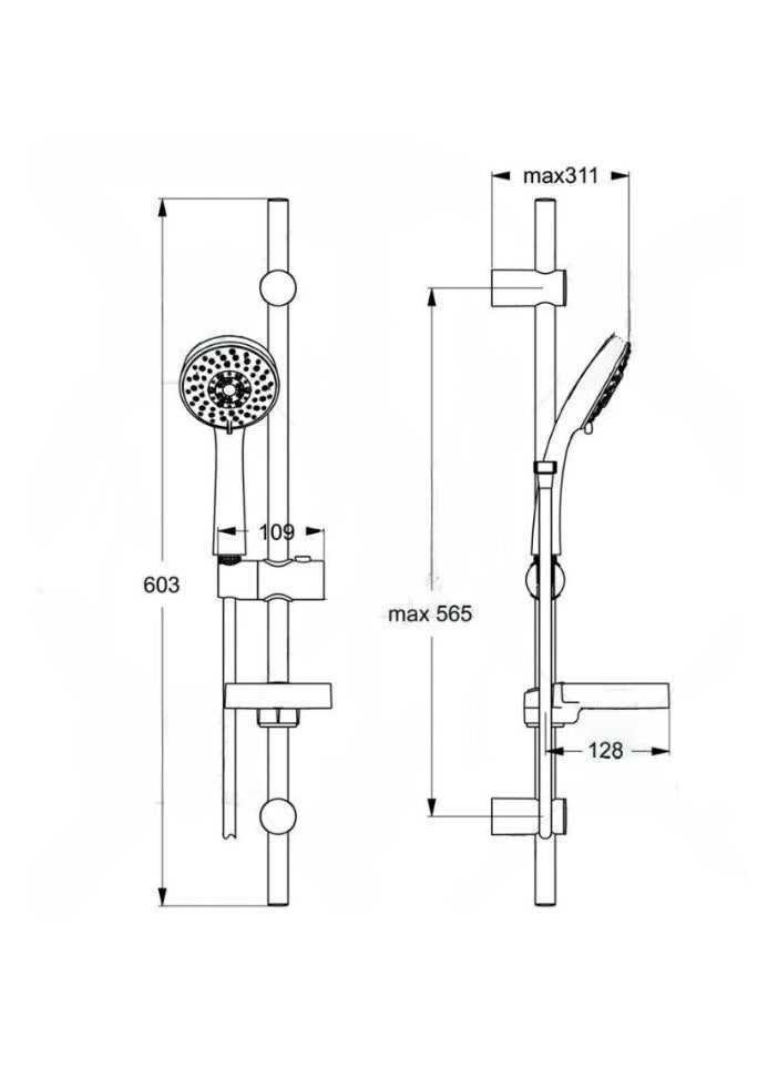 Ideal Standard - Ideal Standard Aqua 6046 shower tray with 3-speed speaker, silver - Image 1