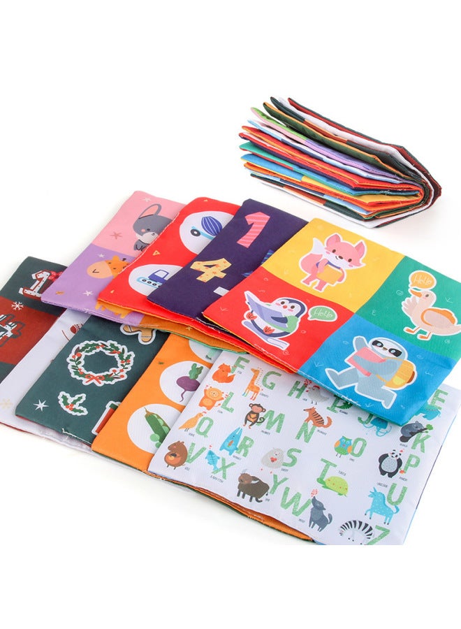 Baby Educational Early Education Cloth Book Baby Exercise Drawstring Tear-proof Simulation Animal Car Tissue Box-Color:24 Dinosaur Tissue Box  - Image 5