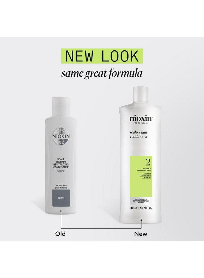 Nioxin Scalp + Hair Thickening System 2 Conditioner, For Natural Hair with Progressed Thinning, 16.9 fl oz (Packaging May Vary) - Image 2