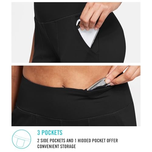 baleaf Women's 10" Bermuda Long Shorts Running Athletic Shorts High Waisted Casual Summer Knee Length Black Size L - Image 4