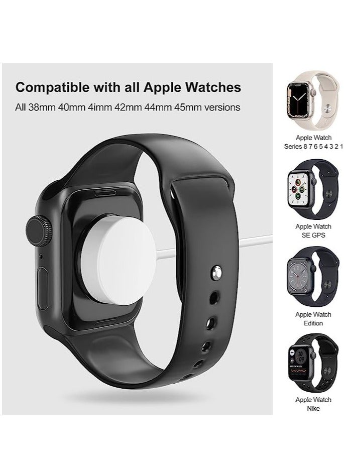 IBERLS Watch Charger with 1m Cable iWatch Fast Charger USB Cable White - Image 2