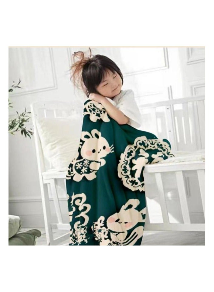 عام بطانية رقيقة من الفانيلا الكرتونية للأطفال أو الطلاب (دافئة ومريحة ومناسبة للنوم والألعاب) 100 سم * 150 سم - 399 - Image 4