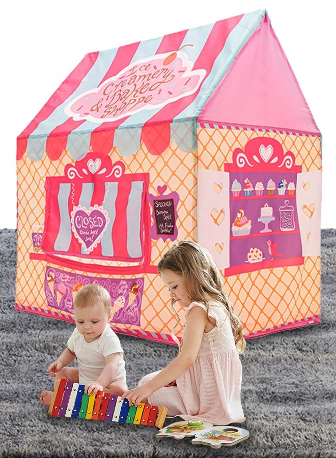 Playhouse for Indoor & Outdoor, Tent Playhouse,Washable Kids Tent for Girls & Boys, The best gift for Toddlers 3-5 Girl - Image 1